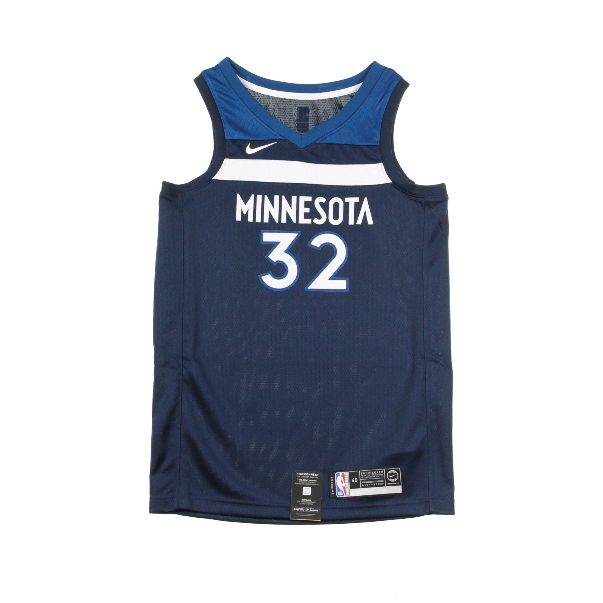 Nike Nba, Canotta Basket Uomo Nba Swingman Jersey Icon Edition No 32 Karl Anthony Towns  Mintim Road, College Navy