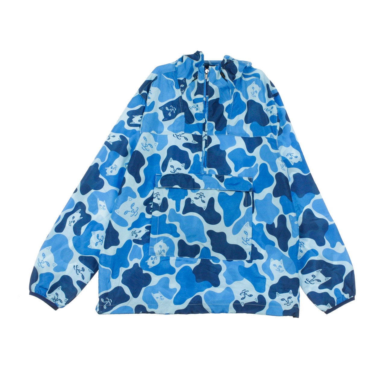 Ripndip, Giacca A Vento Infilabile Uomo Nerm Camo Fanorak, Camo Blue