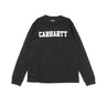 Carhartt Wip, Maglietta Manica Lunga Uomo L/s College Tee, Black/white