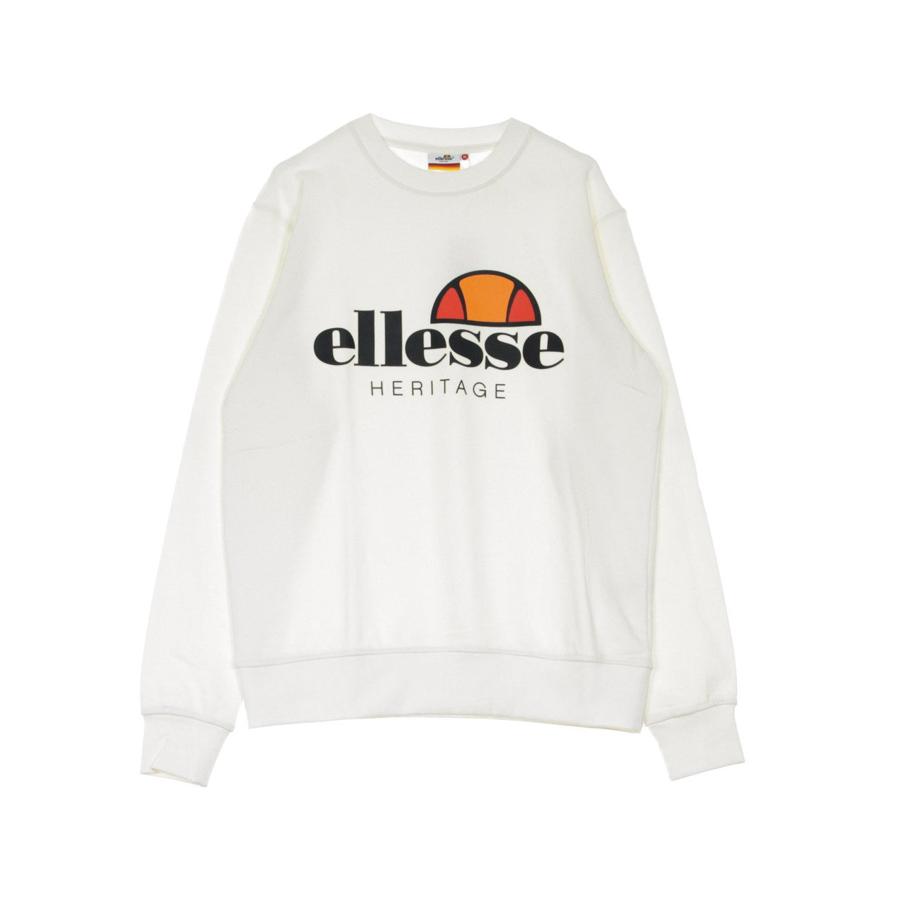 Ellesse, Felpa Leggera Girocollo Corta Uomo Crew Neck Logo, 