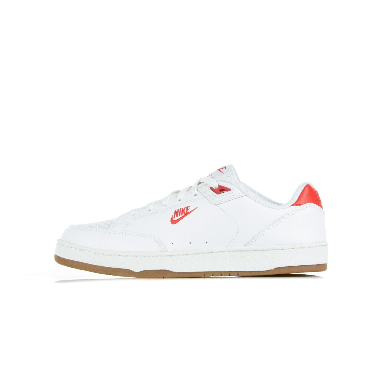 Nike, Scarpa Bassa Uomo Grandstand Ii Premium, White/university Red/gum Med Brown/black