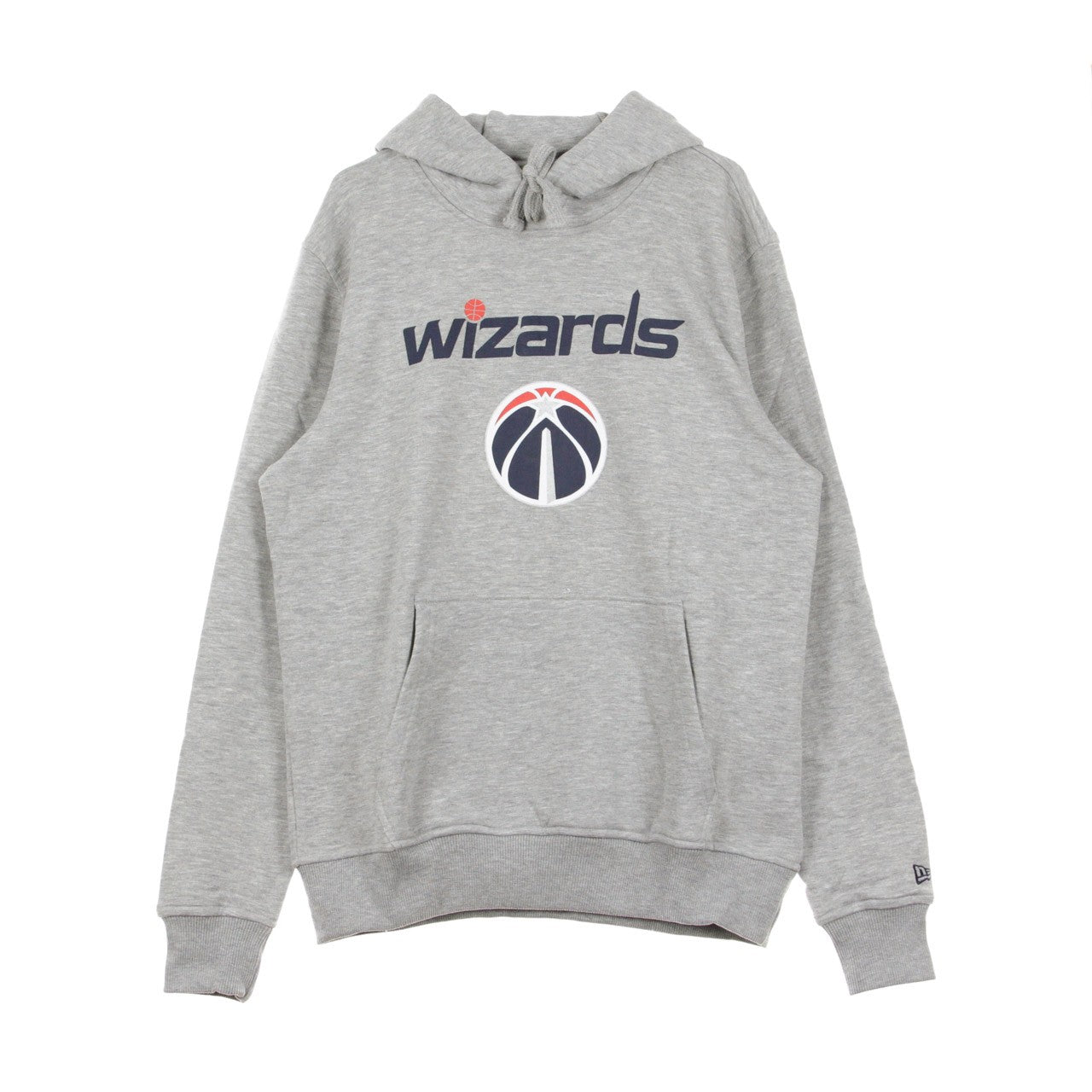 New Era, Felpa Cappuccio Uomo Team Logo Po Hoody Waswiz, Light Grey Heather