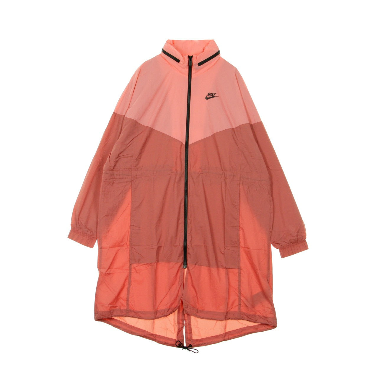 Nike, Giacca Lunga Donna W Windrunner Jacket Trench, Light Redwood/sunblush/black