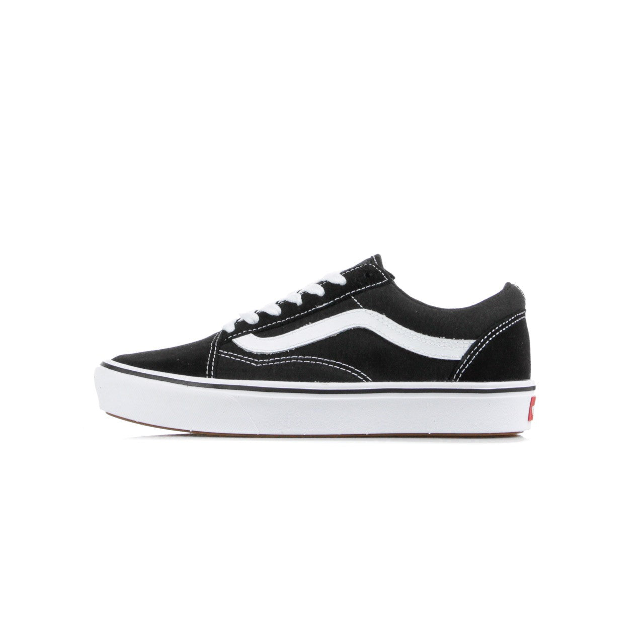 Low Scarpa Men cómodo Cush Old Skool (clásico) Negro/True White