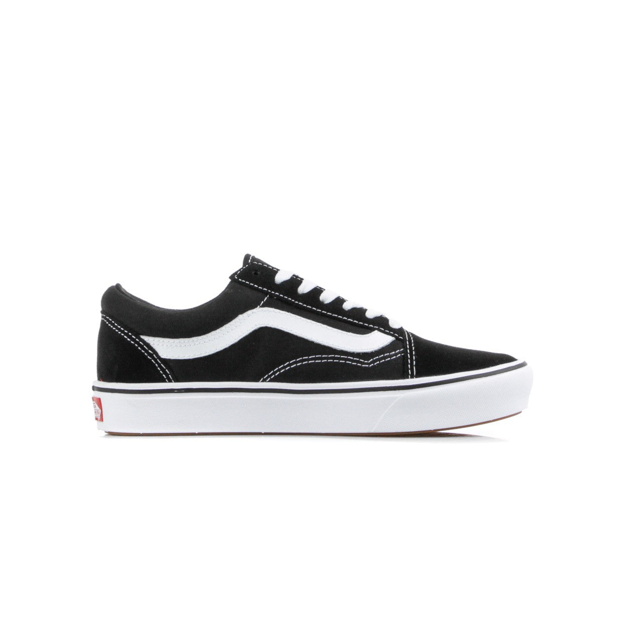 Low Scarpa Men cómodo Cush Old Skool (clásico) Negro/True White