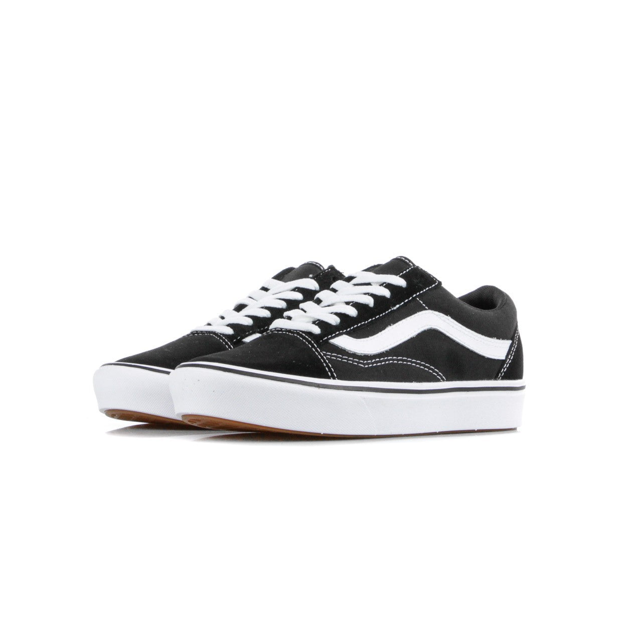 Low Scarpa Men cómodo Cush Old Skool (clásico) Negro/True White