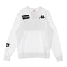 Kappa, Felpa Girocollo Uomo Authentic La Bazya, White/white/black