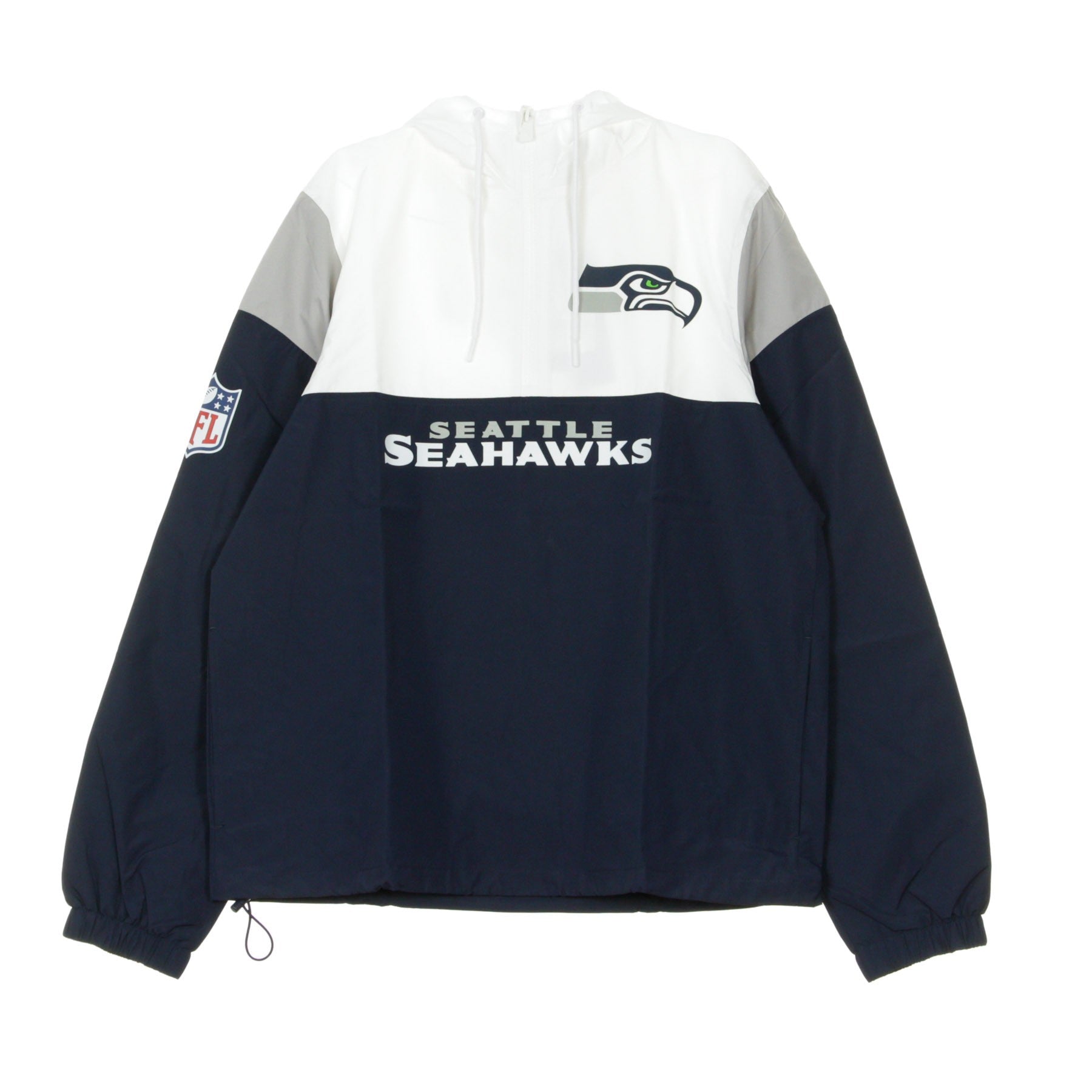 New Era, Giacca A Vento Infilabile Uomo Colour Block Windbreaker Seasea, Obsidian/original Team Colors