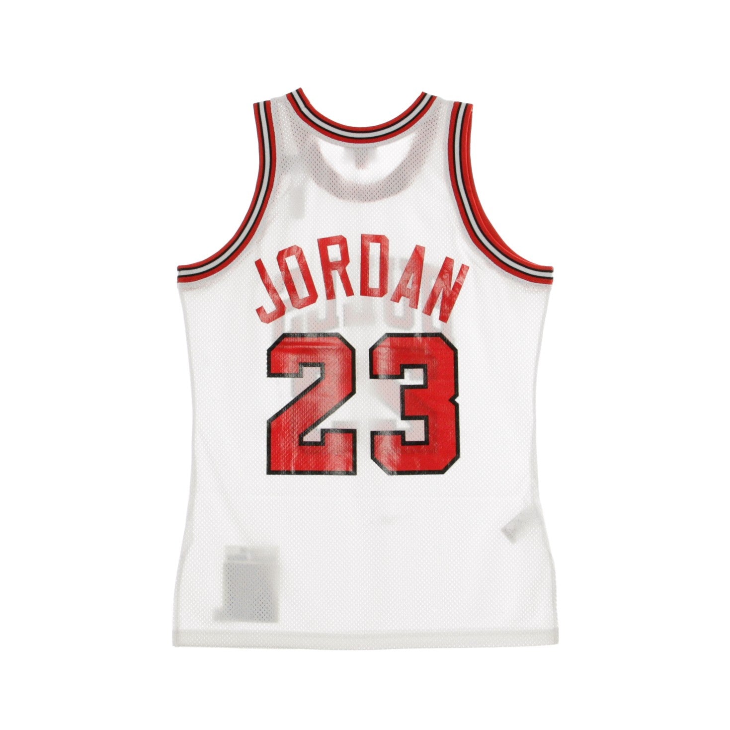 Herren-Basketball-Tanktop Nba Authentic Jersey Hardwood Classics Michael Jordan Nr. 23 1991-92 Chibul Home Weiß/Original-Teamfarben