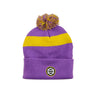 Dolly Noire, Cappello Pom Pom Uomo Kobe Beanie, Purple/yellow