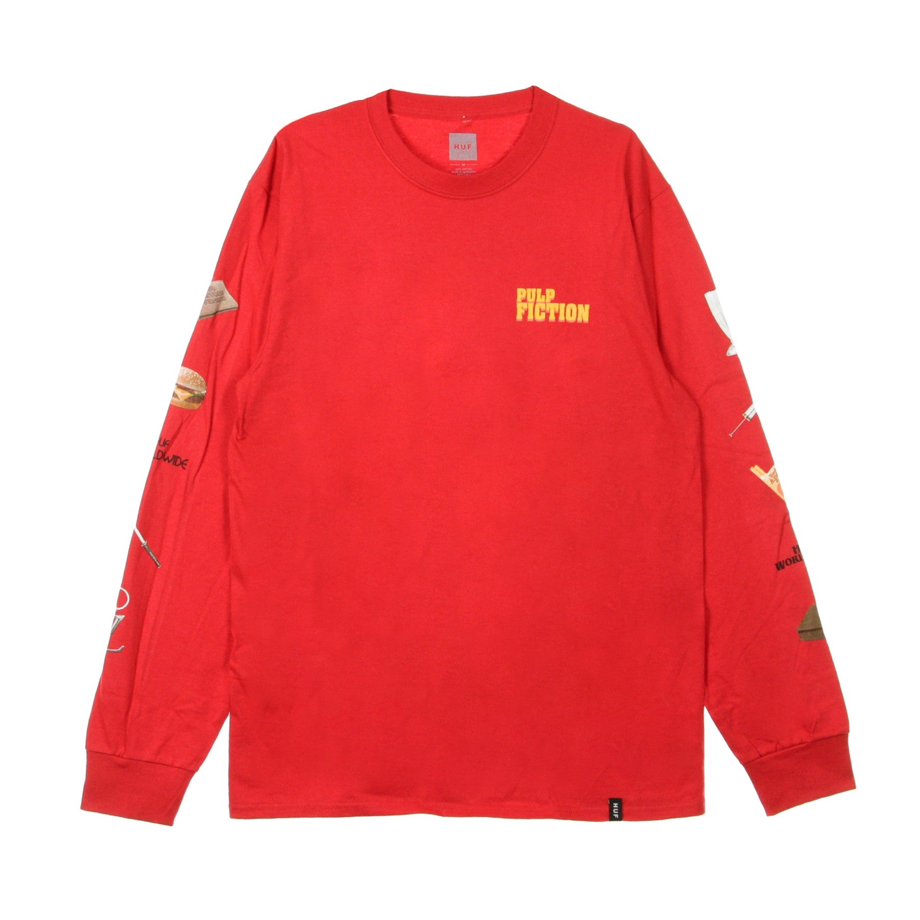 Huf, Maglietta Manica Lunga Uomo Pulp Props L/s, Red