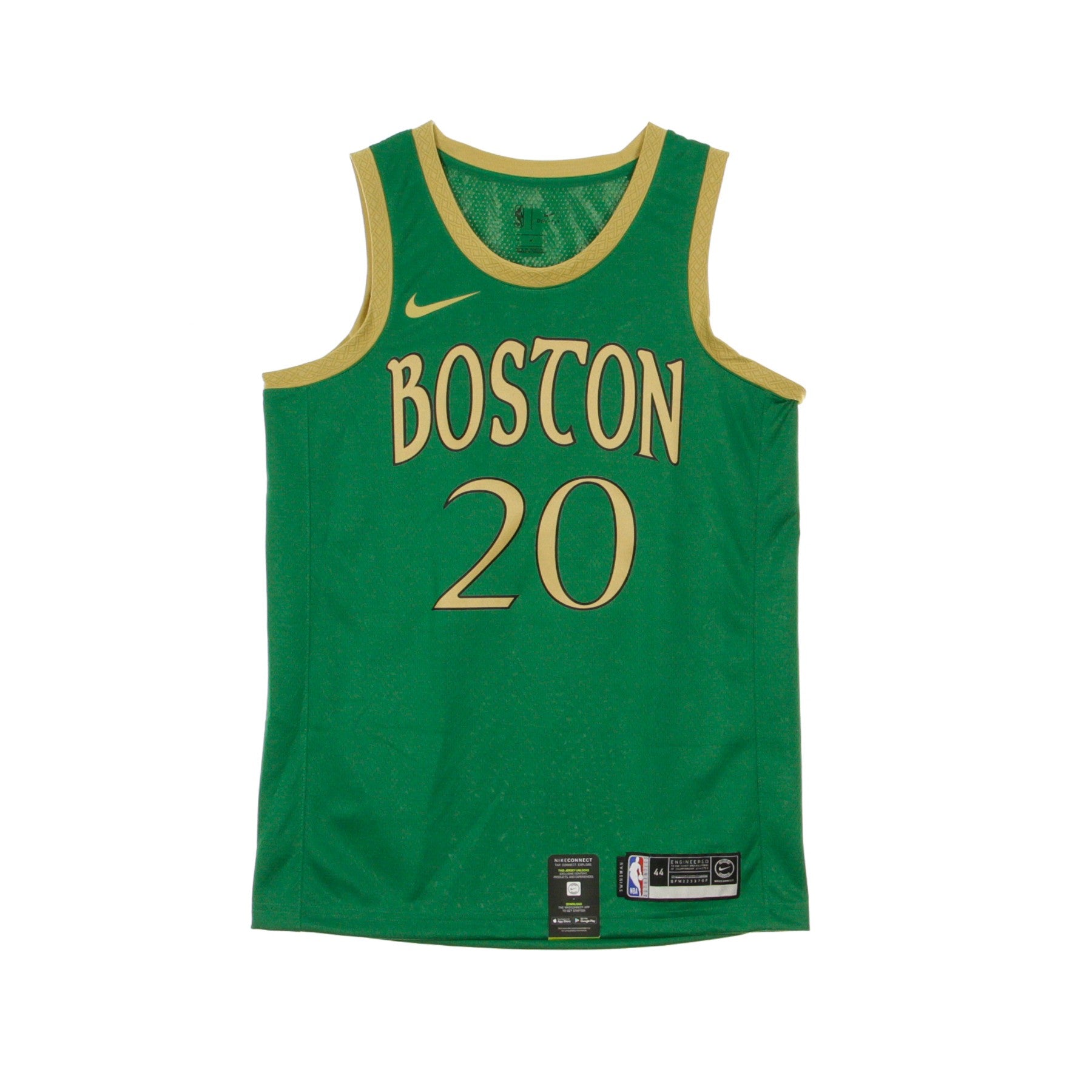 Nike Nba, Canotta Basket Uomo Nba Swingman Jersey City Edition No 20 Gordon Hayward Boscel, Clover/club Gold