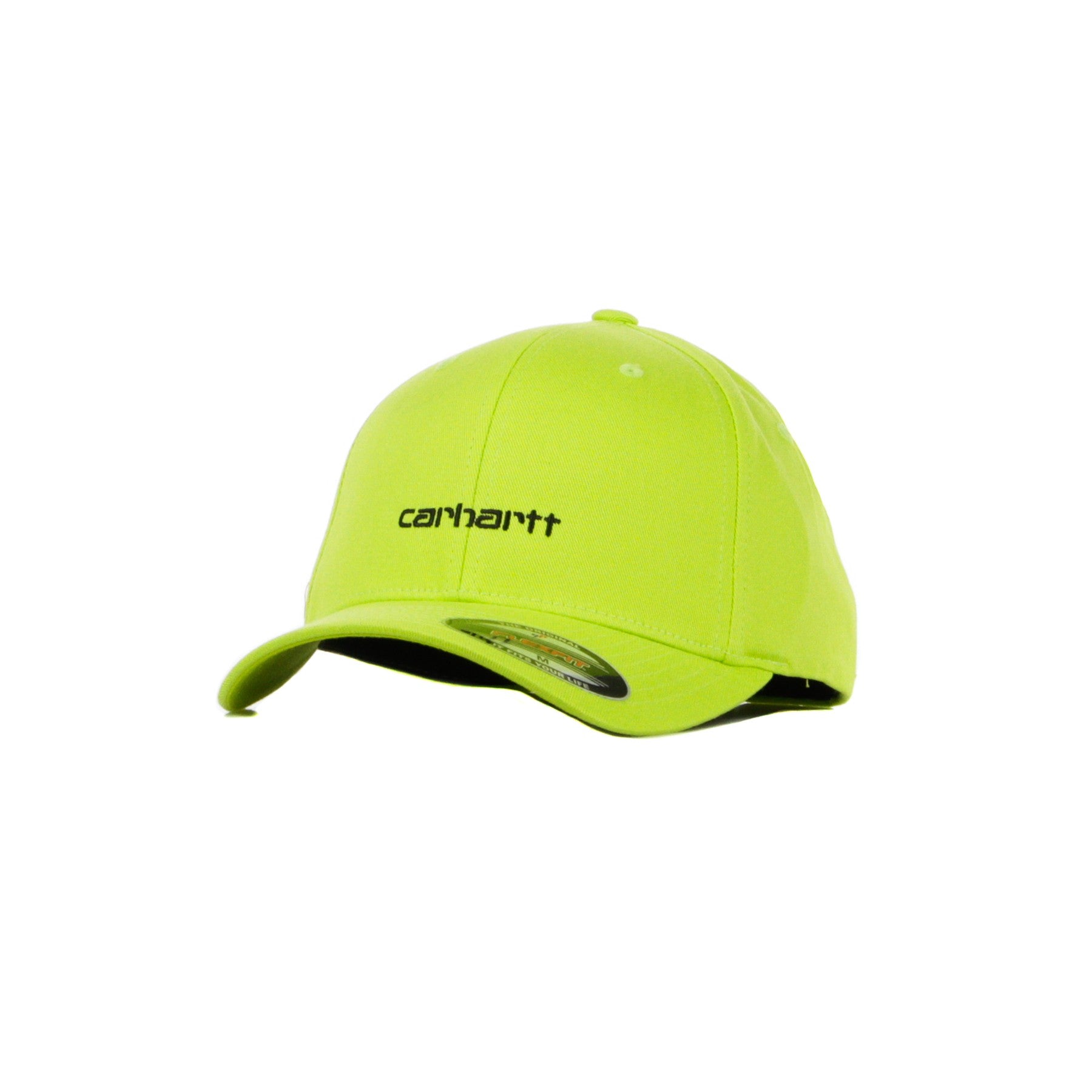 Carhartt Wip, Cappellino Visiera Curva Uomo Script Cap, Lime/black