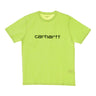 Carhartt Wip, Maglietta Uomo Script, Lime/black