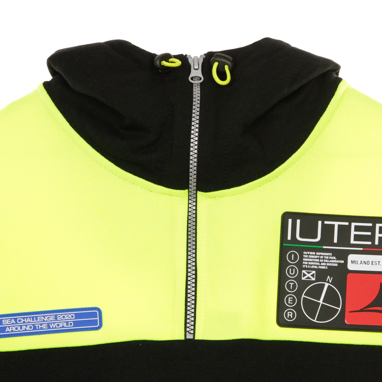 Iuter, Felpa Leggera Cappuccio Zip Uomo Challenge Hoodie, 