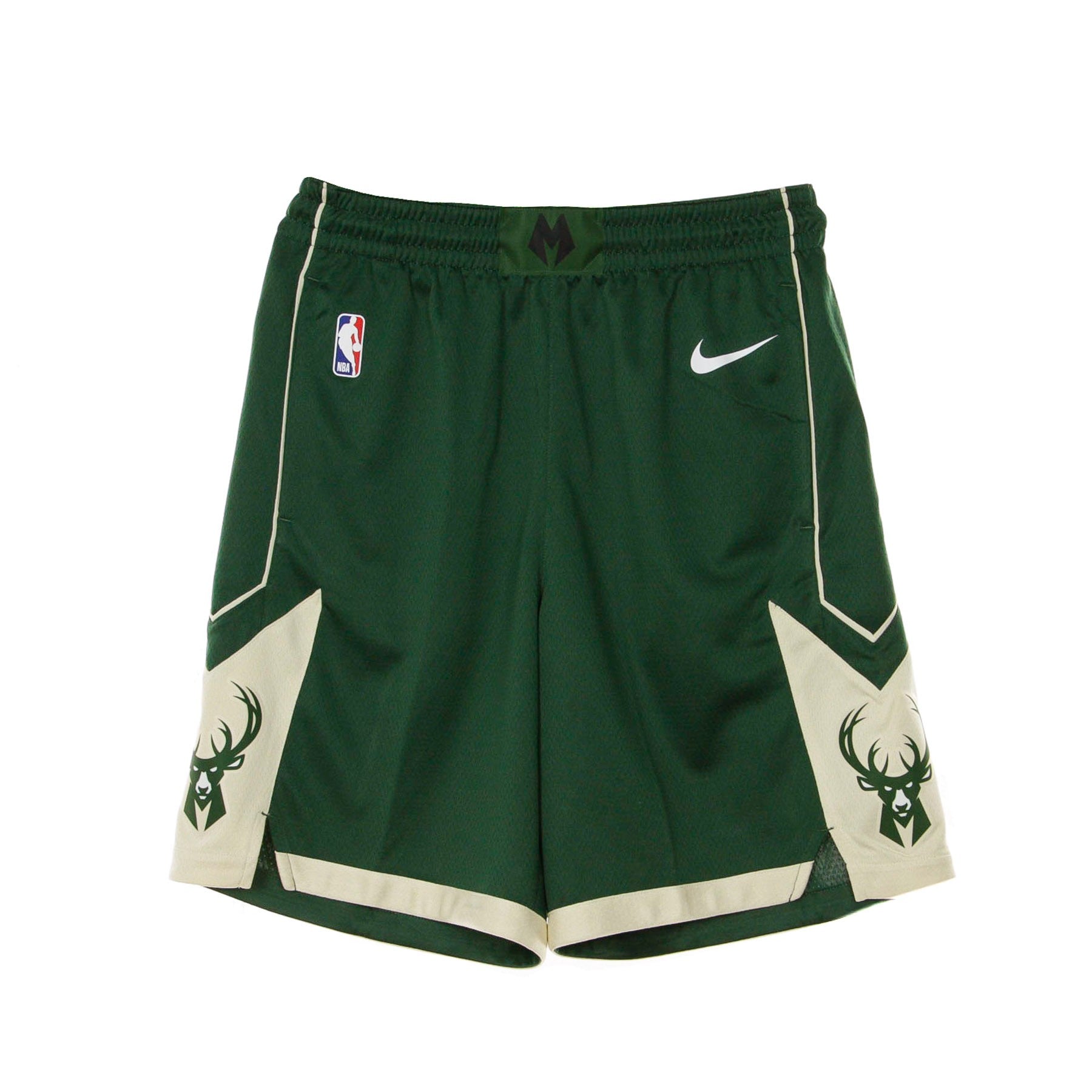 Nike Nba, Pantaloncino Basket Uomo Nba Swingman Short Icon Edition Road 18 Milbuc, Fir/flat Opal/white