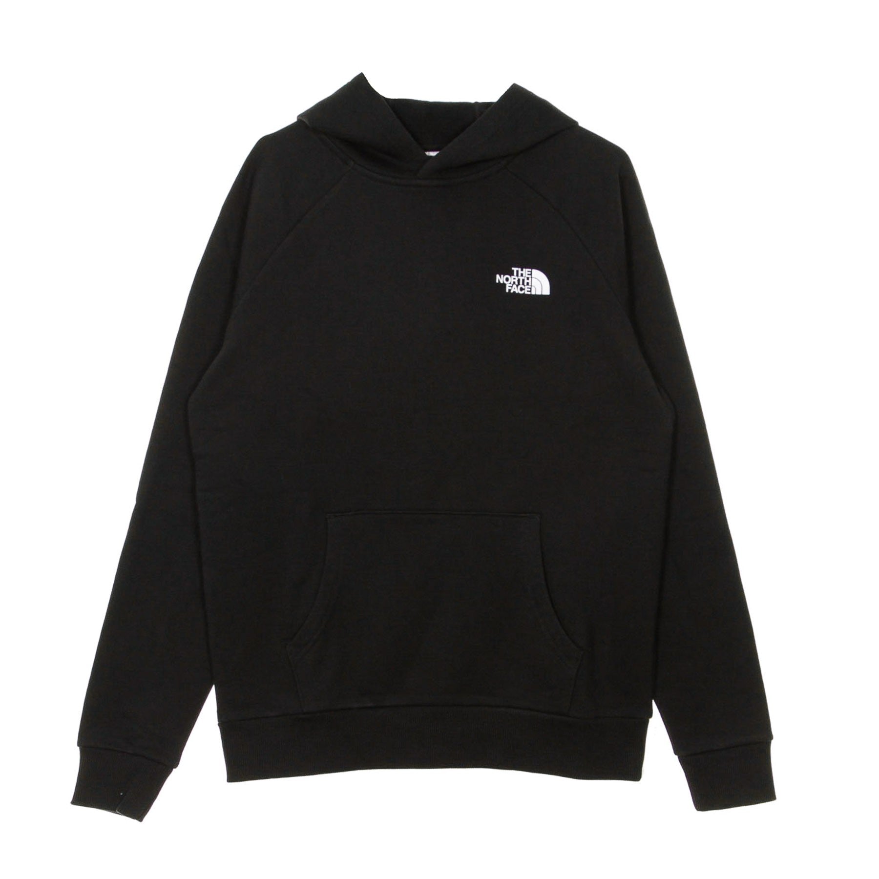 The North Face, Felpa Cappuccio Uomo Raglan Red Box Hoodie, Black/white