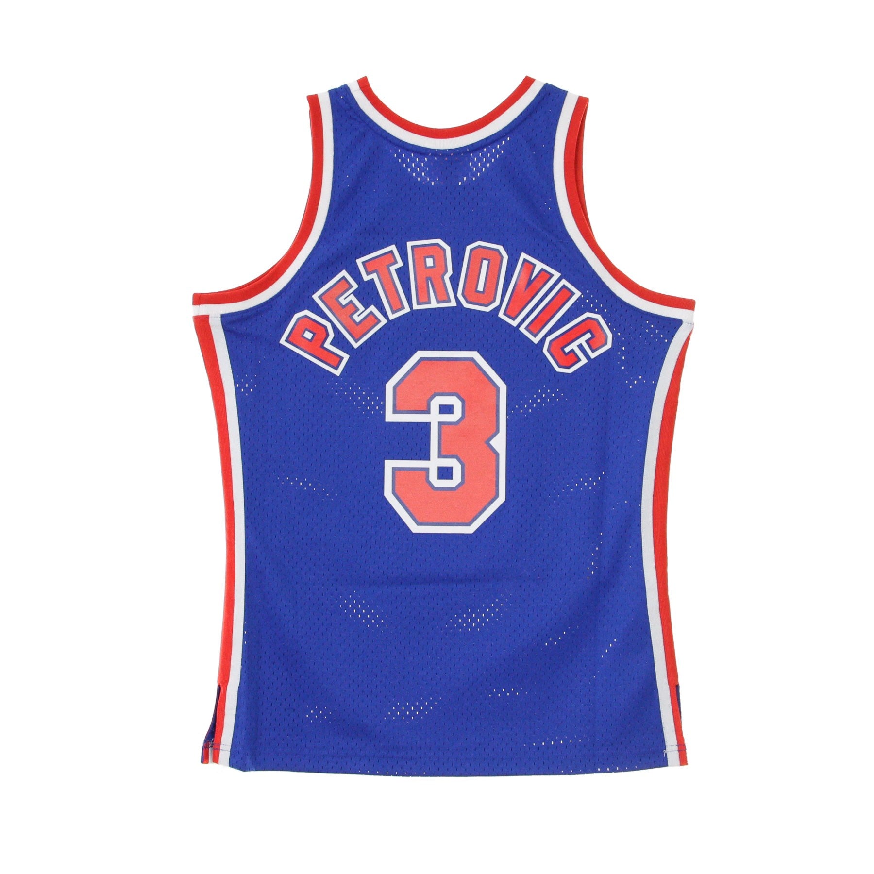 Casken Men's Tank Top NBA Swingman Jersey Hardwood Classics No.3 Drazen Petrovic 1992-93 NEJNET ROAD COLORES DE EQUIPO ORIGINAL