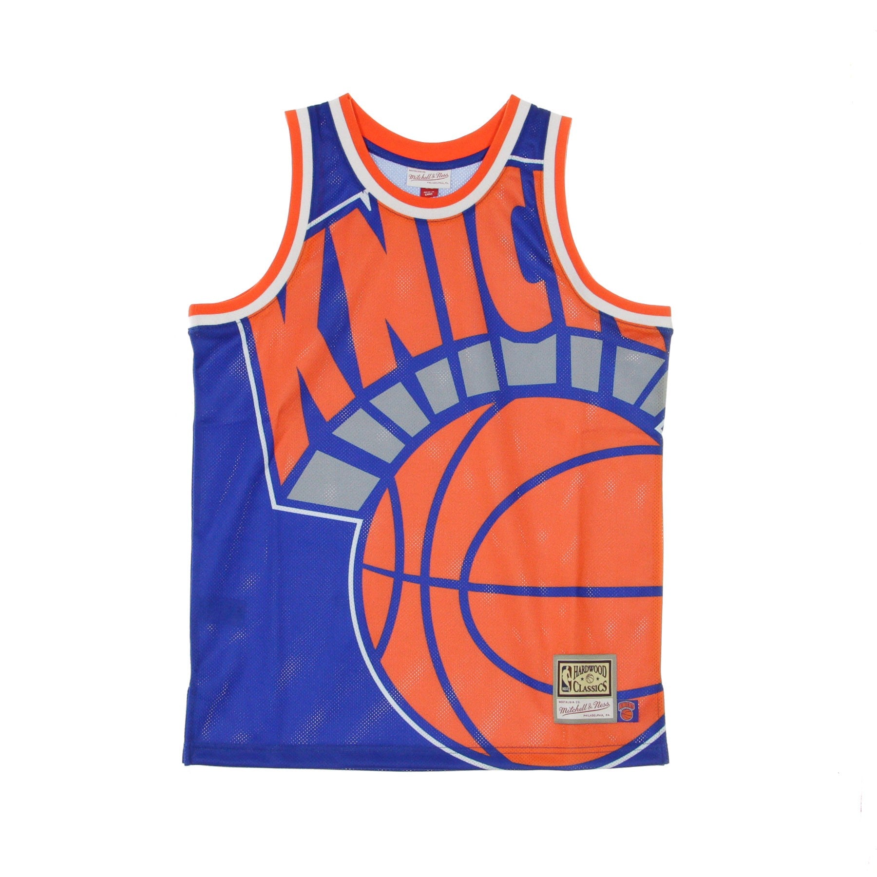 Mitchell & Ness, Canotta Tipo Basket Uomo Nba Big Face Jersey Neykni, Original Team Colors