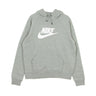 Nike, Felpa Cappuccio Donna Essential Hoodie, Dark Grey Heather/matte Silver/white