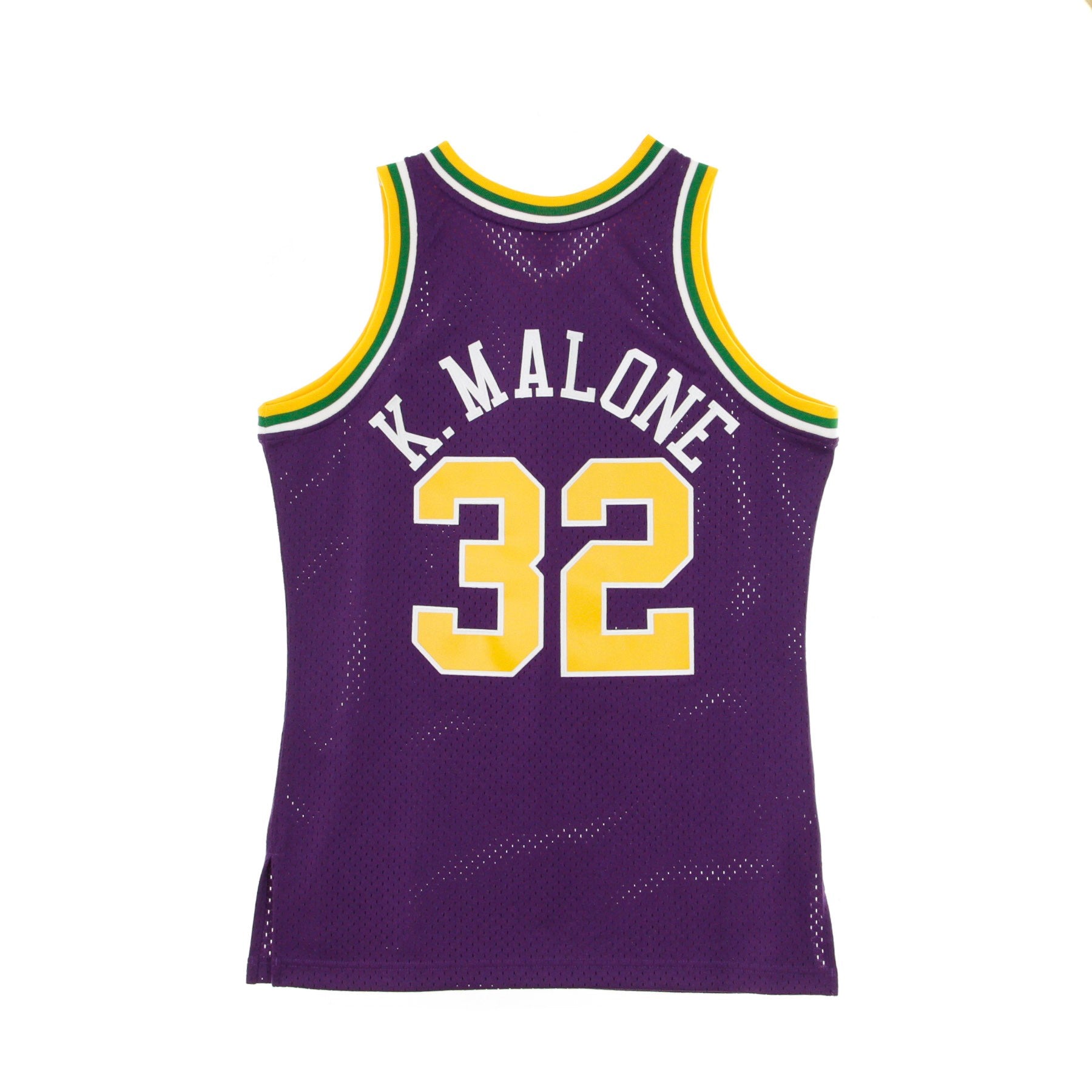 Mitchell & Ness, Canotta Basket Uomo Nba Swingman Jersey Hardwood Classics No.32 Karl Malone 1991-92 Utajaz Road, 