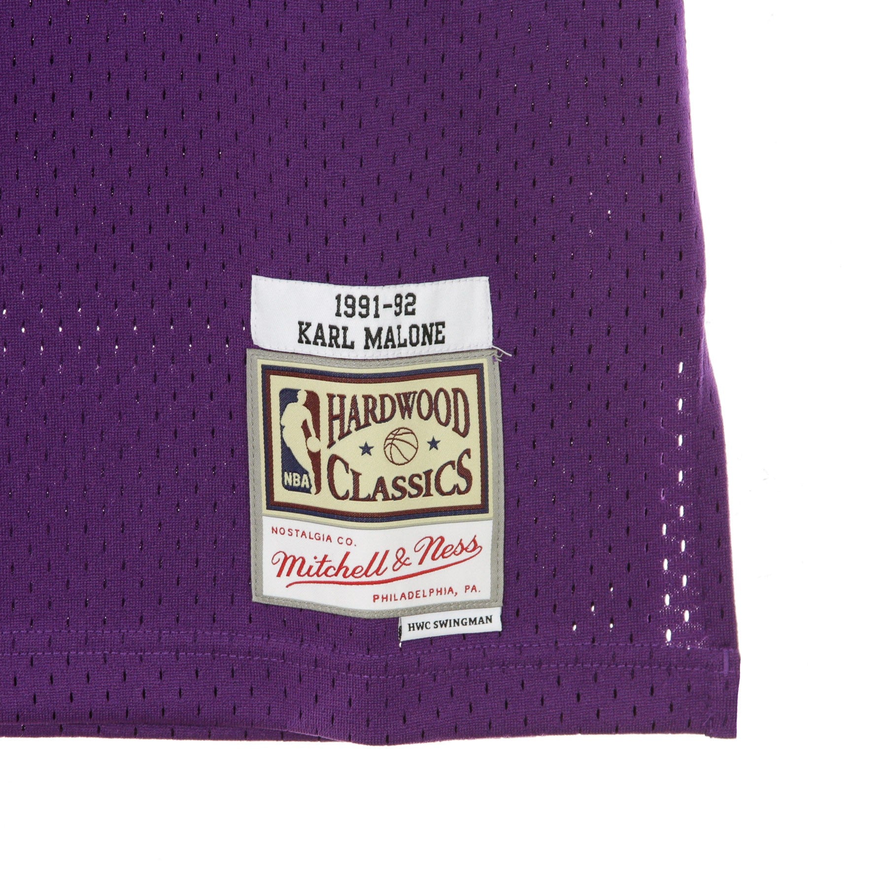 Mitchell & Ness, Canotta Basket Uomo Nba Swingman Jersey Hardwood Classics No.32 Karl Malone 1991-92 Utajaz Road, 