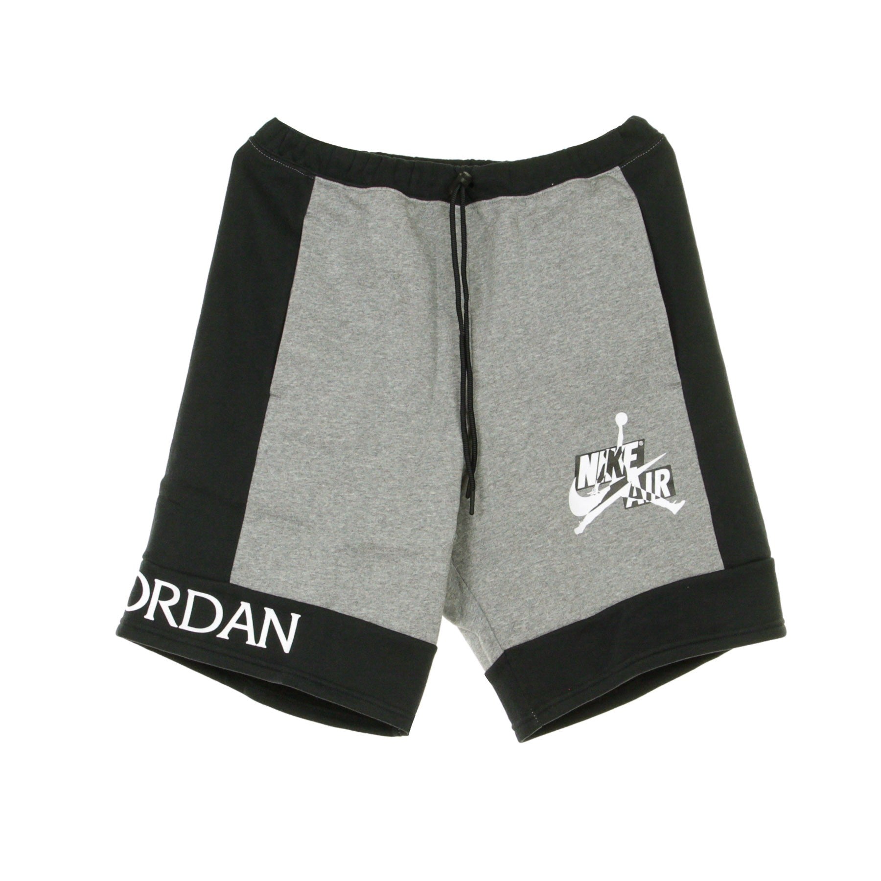 Jordan, Pantalone Corto Tuta Felpato Uomo  Jumpman Classics Short, Carbon Heather/black