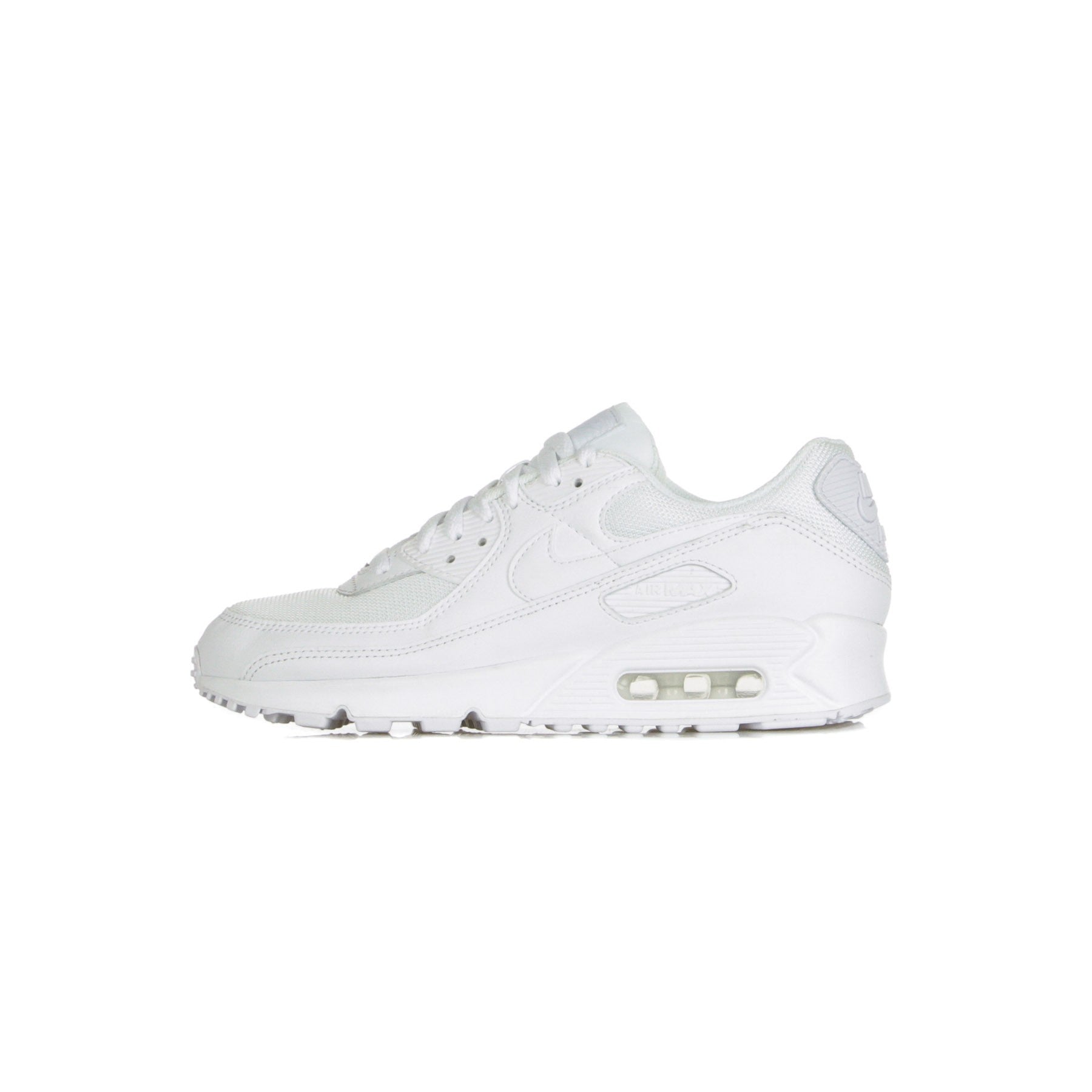 Nike, Scarpa Bassa Uomo Air Max 90, White/white/white/wolf Grey