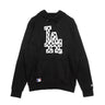 New Era, Felpa Cappuccio Uomo Mlb Infill Logo Hoody Losdod, Black/white