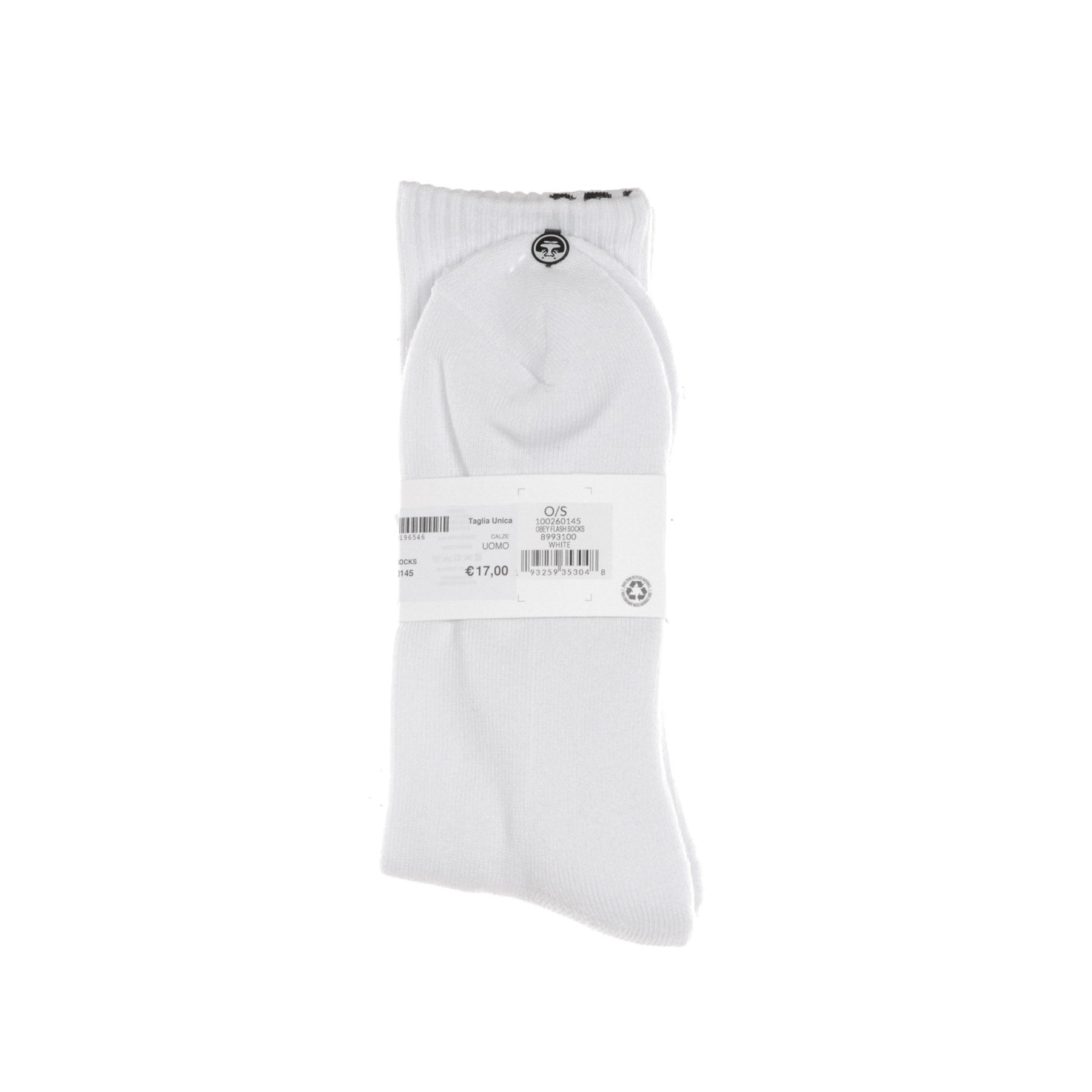 Flash Socks White Men's Medium Sock