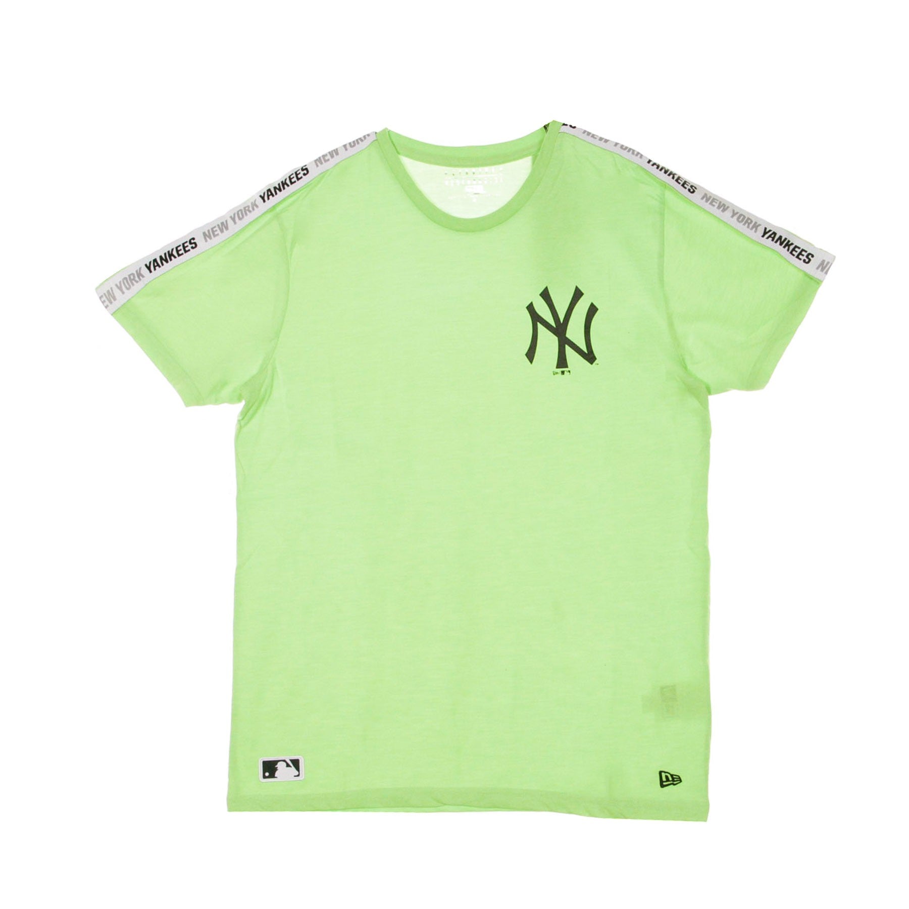 Maglietta Uomo Mlb Sleeve Taping Tee Neyyan Lime/black