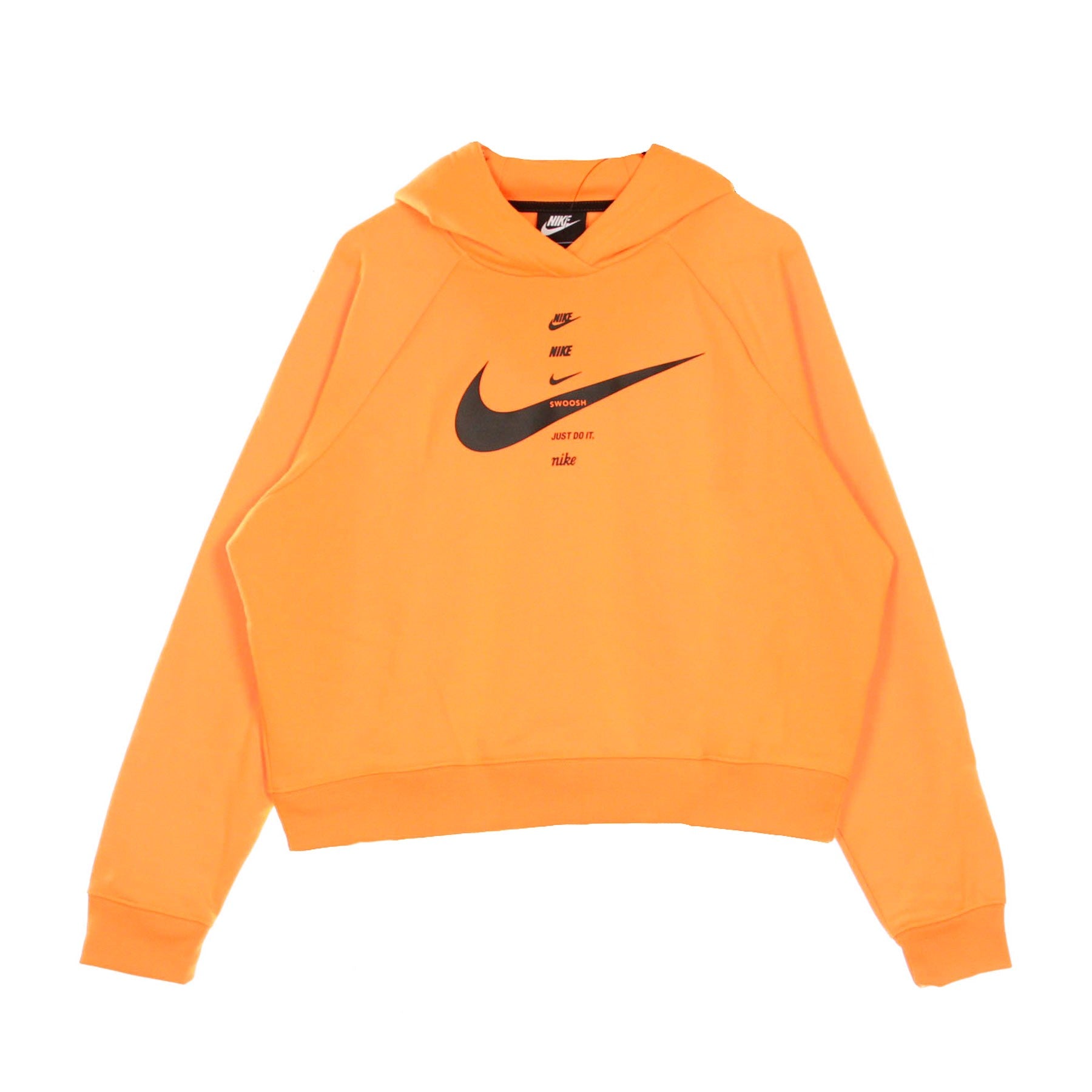 Felpa Cappuccio Donna Swoosh Hoodie Total Orange/black