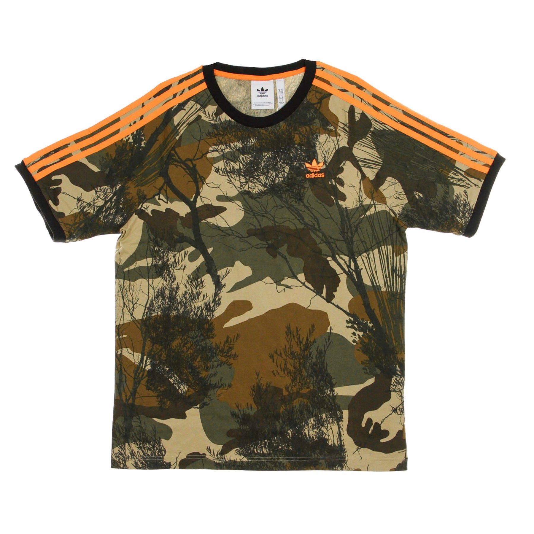 CAMO AOP TEE CAMP/óxido marrón/verde Tierra/APP Signal Naranja