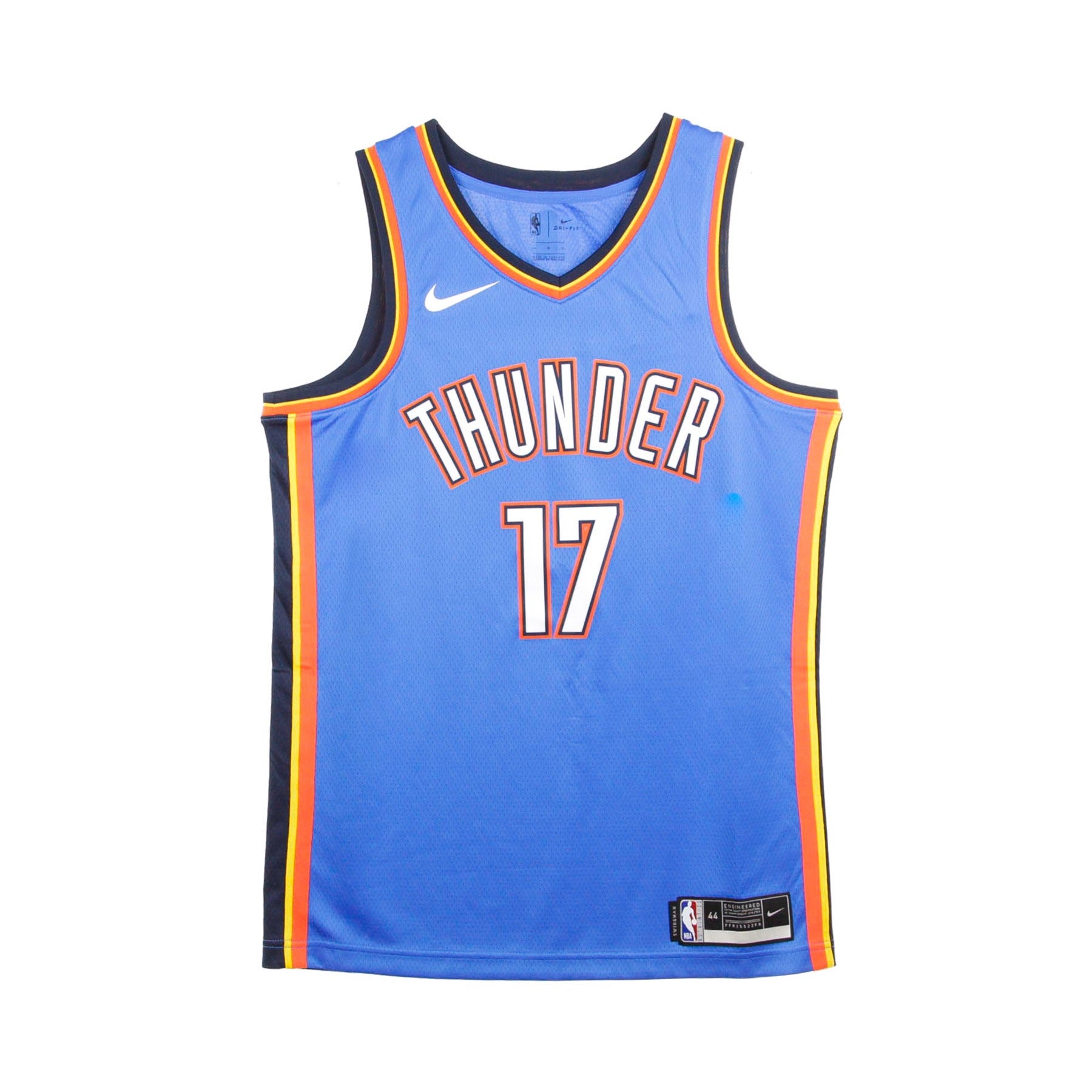 Nike Nba, Canotta Basket Uomo Nba Swingman Jersey Icon Edition No 17  Dennis SchrÖder Oklthu, Signal Blue/college Navy