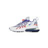 Nike, Scarpa Bassa Uomo Air Max 270 React Eng, White/concord/ember Glow