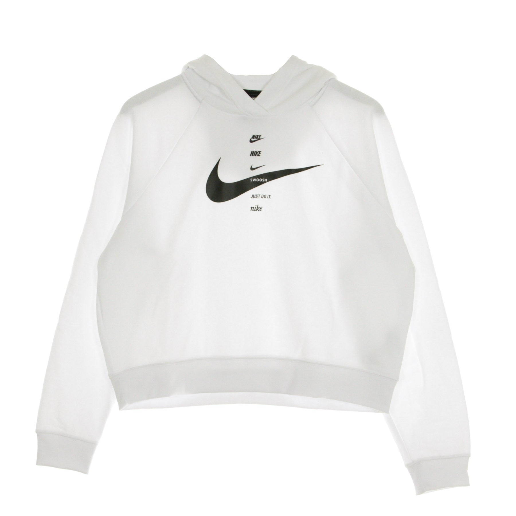 Felpa Cappuccio Donna Swoosh Hoodie White/black