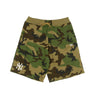 New Era, Pantalone Corto Tuta Uomo Mlb Logo Jersey Short Neyyan, Woodland Camo/white