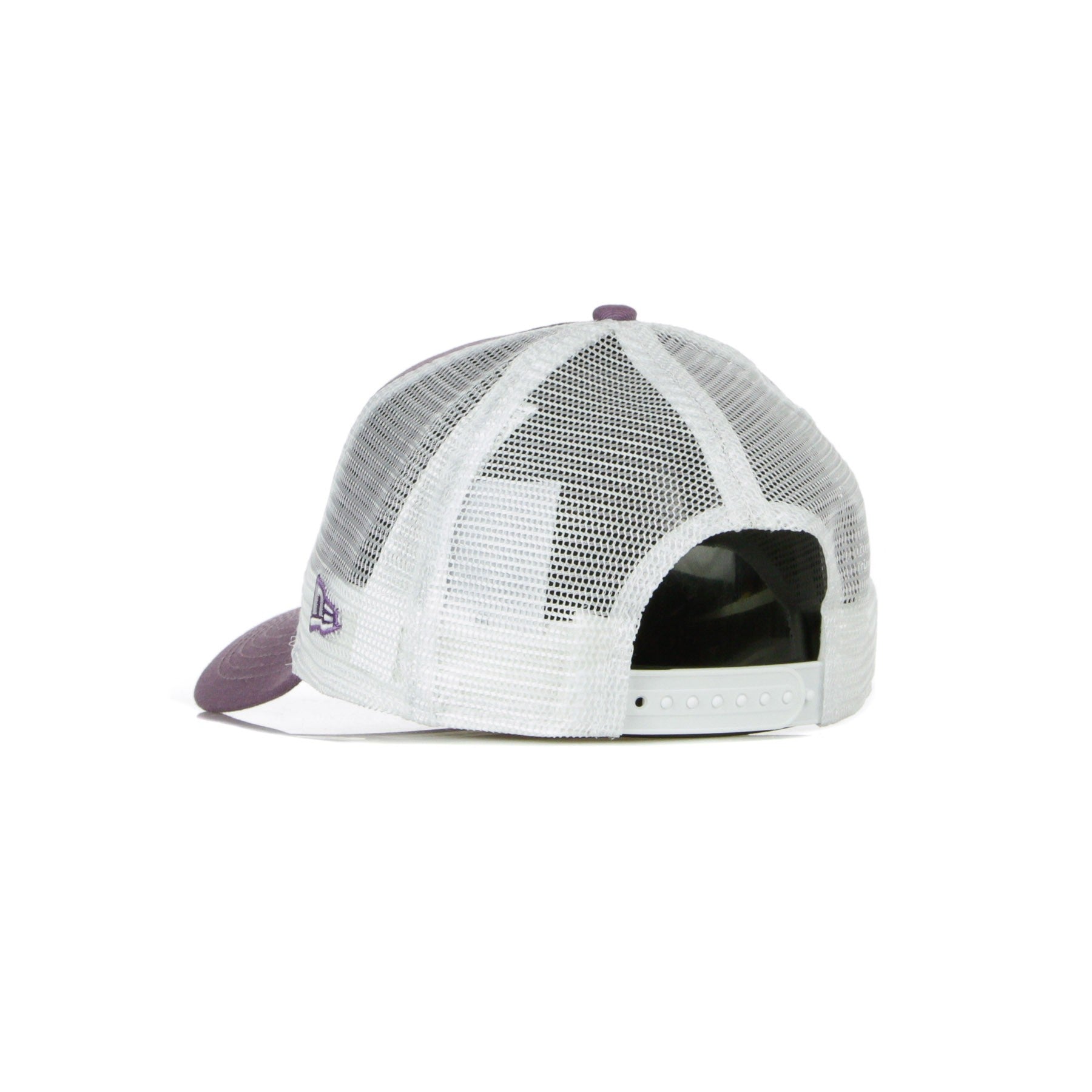 Curved Visor Cap for Men Mlb League Essential A-frame Trucker Neyyan Lilac/white