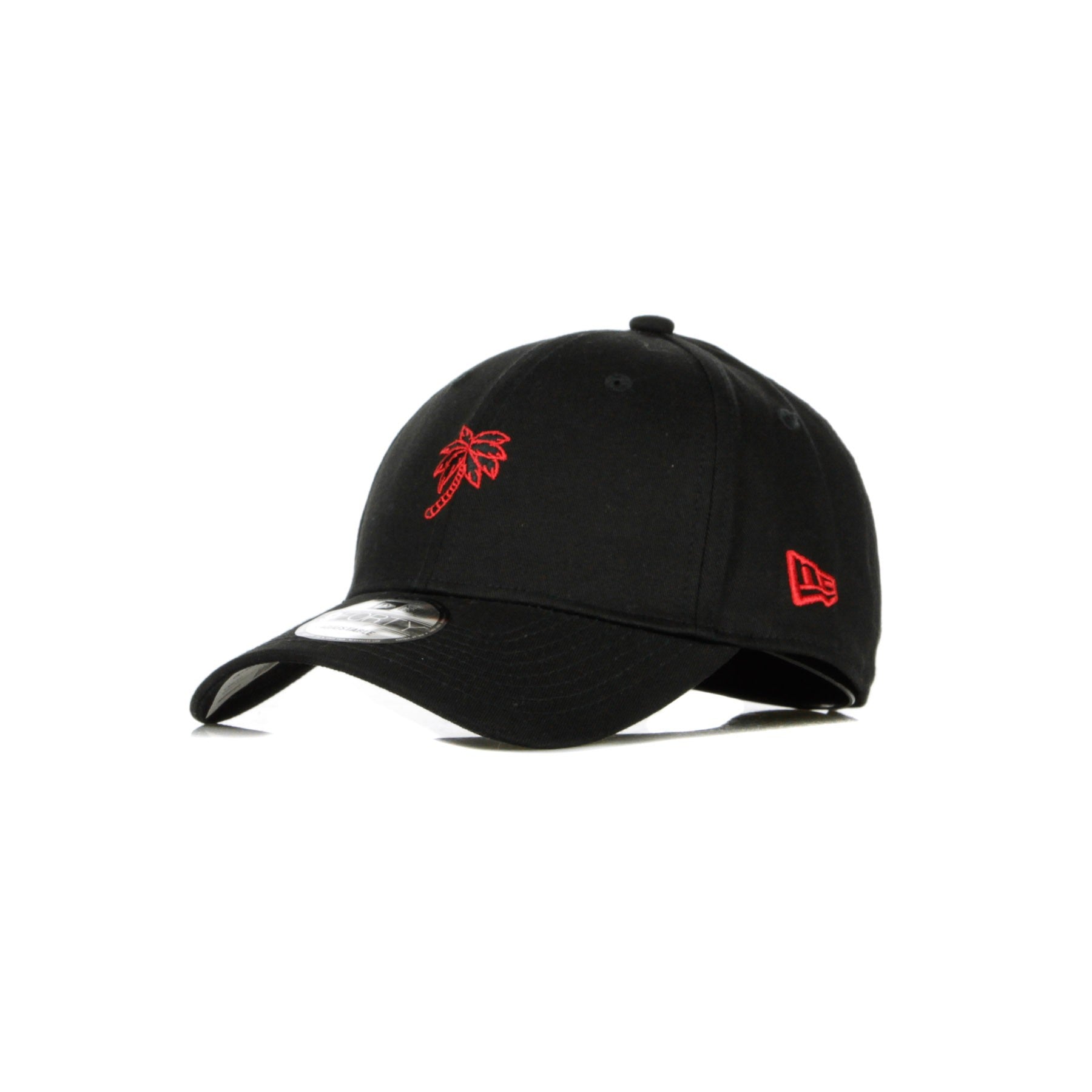 Ne Sports 940 New Era Herren-Kappe mit gebogenem Schirm, Schwarz/Rot