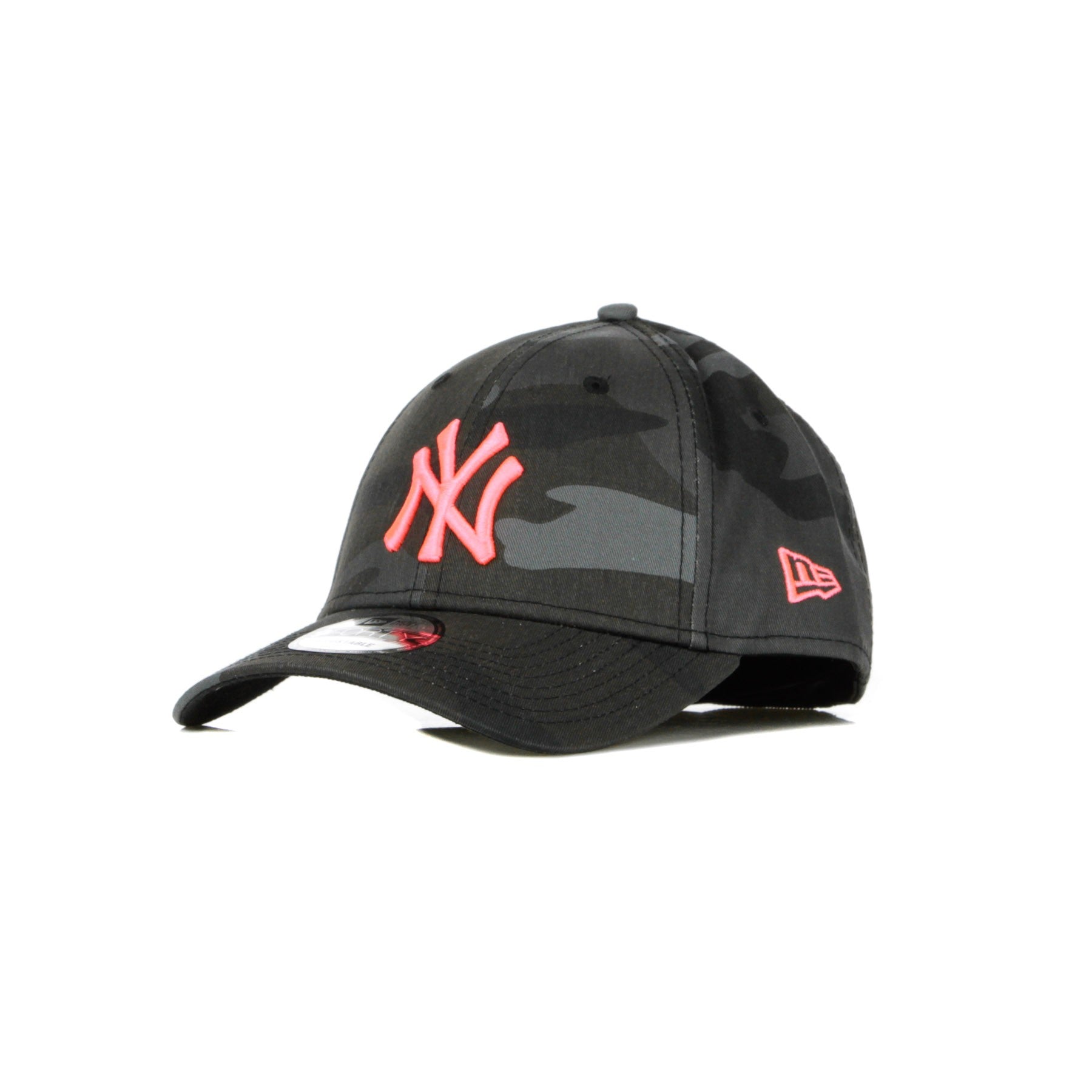 Curved Visor Cap for Men Mlb Camo Essential 940 Neyyan Midnight Camo/neon Pink