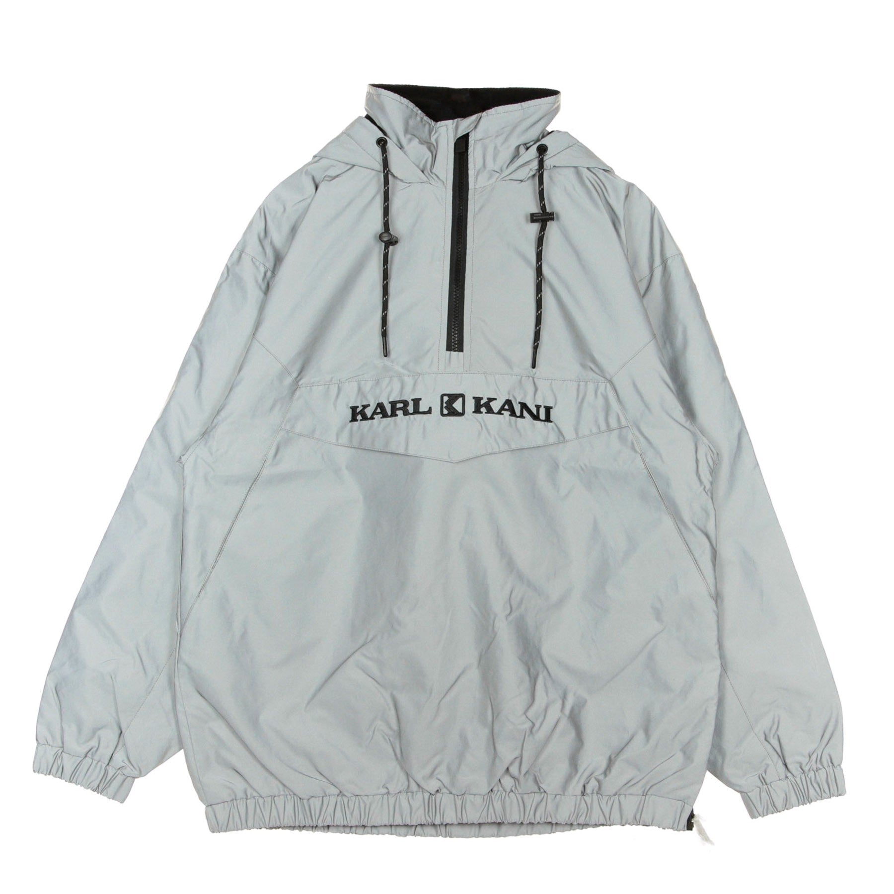 Damen-Windbreaker Retro Reflektierender Windjacke Silber