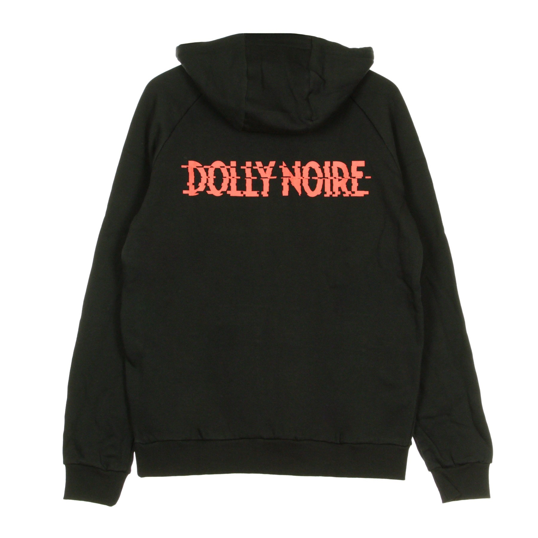 Dolly Noire, Felpa Cappuccio Uomo Hexagon Black & Red Hoodie, 