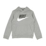 Nike, Felpa Cappuccio Ragazzo Club Fleece, Carbon Heather