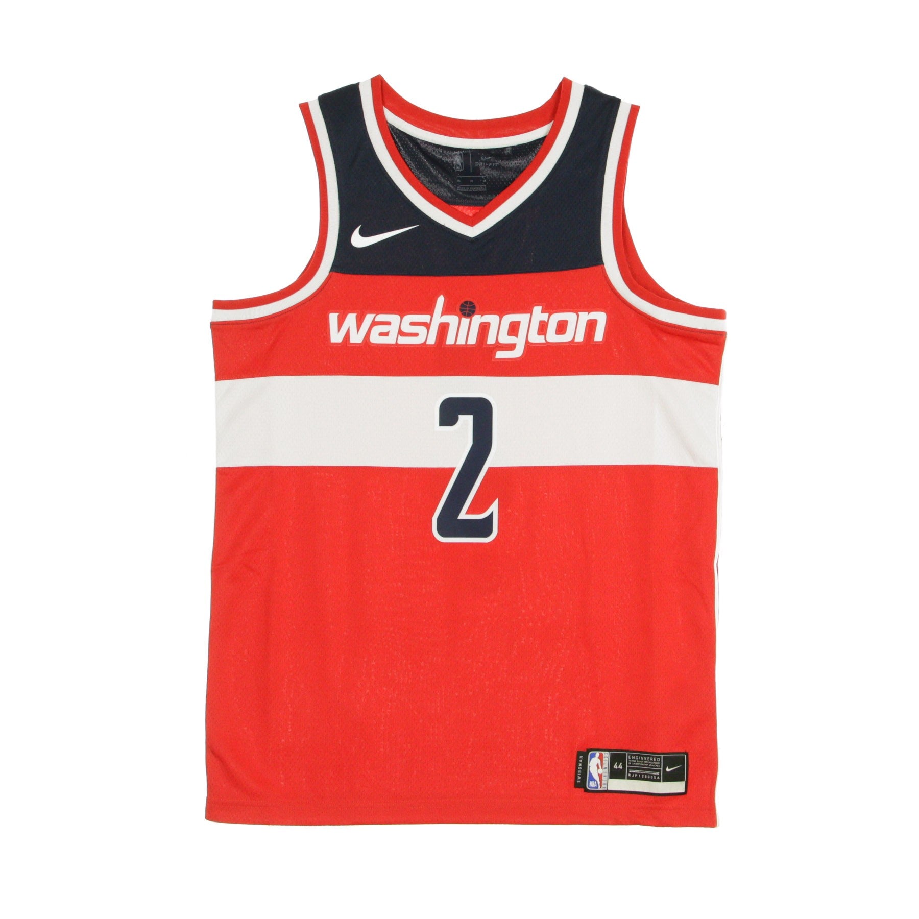 Nike Nba, Canotta Basket Uomo Nba Swingman Jersey Icon Edition 2020 No 2 John Wall Waswiz, University Red/college Navy