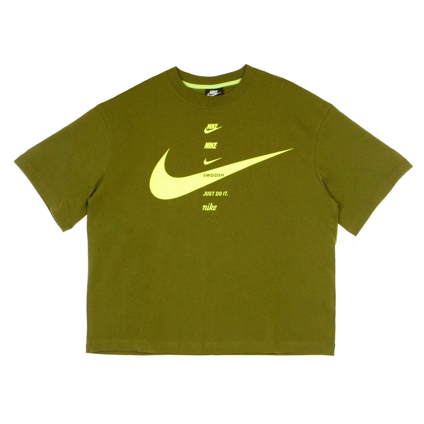 Maglietta Donna Swoosh Top Olive Flak/volt