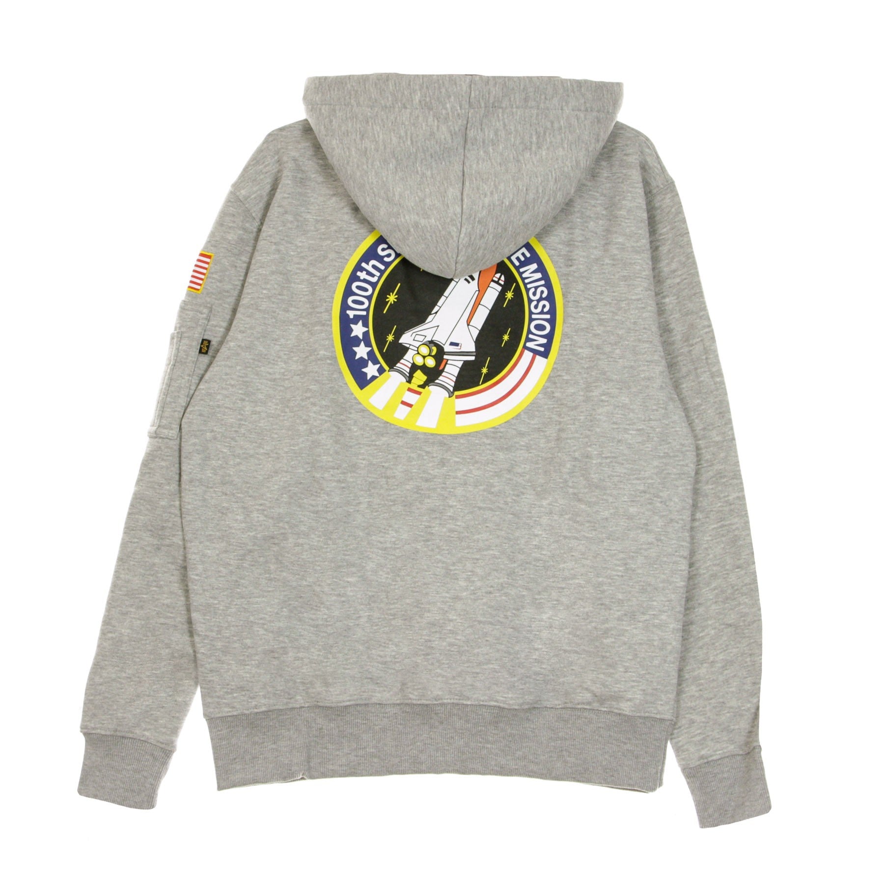 Space Shuttle Hoody für Herren, Grau meliert