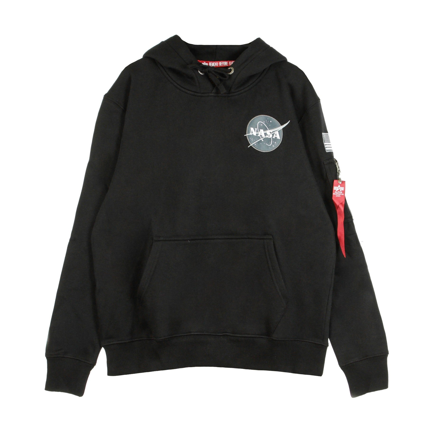 Space Shuttle Hoody Herren Sweatshirt Schwarz