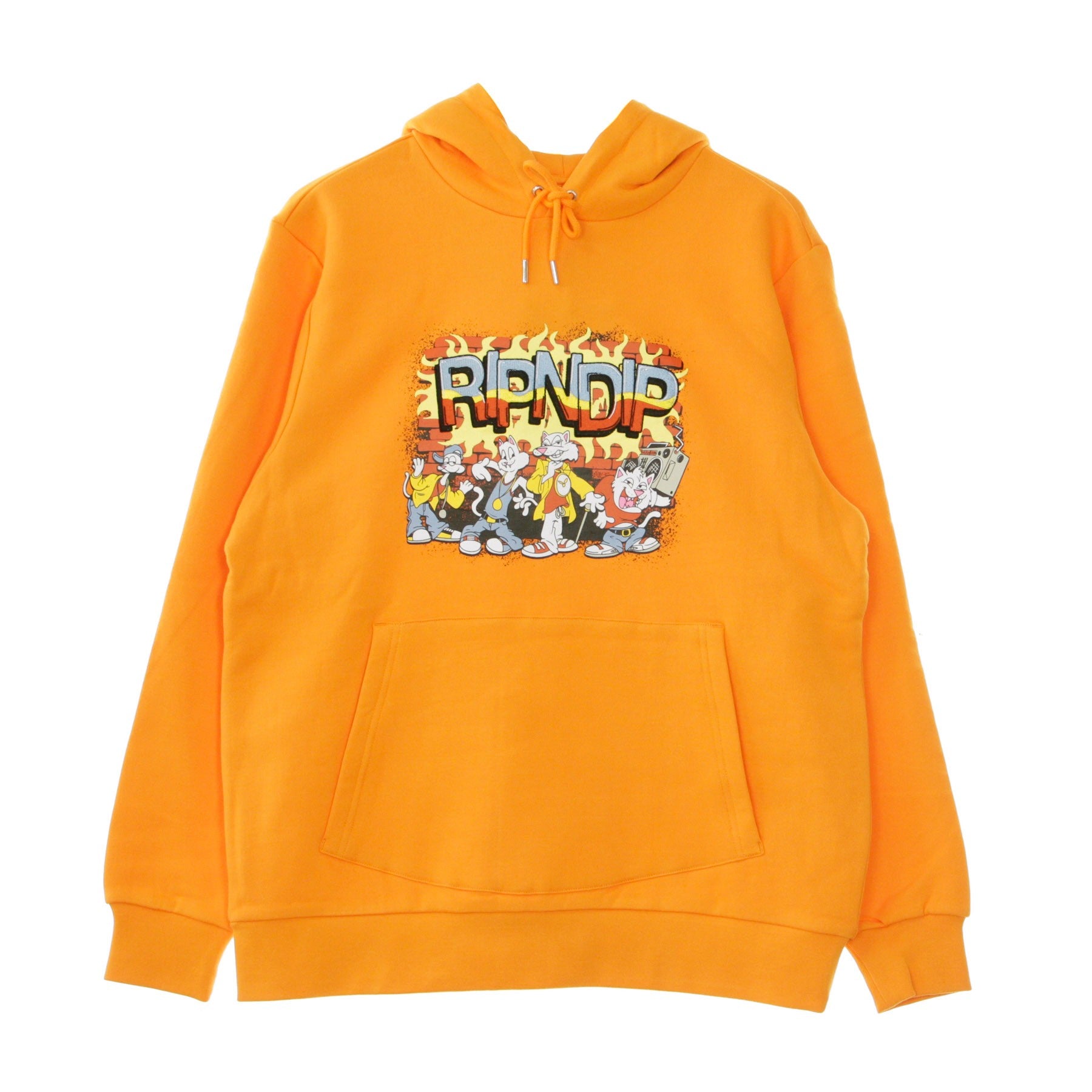 Felpa Cappuccio Uomo Looney Gang Hoodie Orange