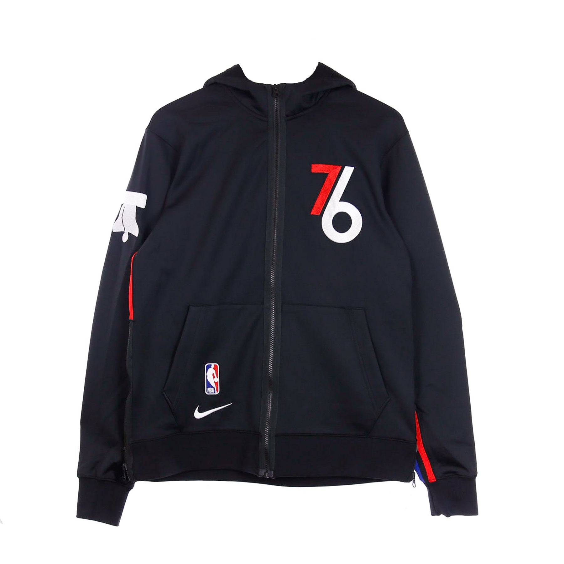 Leichtes Herren-Sweatshirt mit Kapuze und Reißverschluss Nba Therma Flex Showtime City Edition Phi76e Schwarz/Weiß