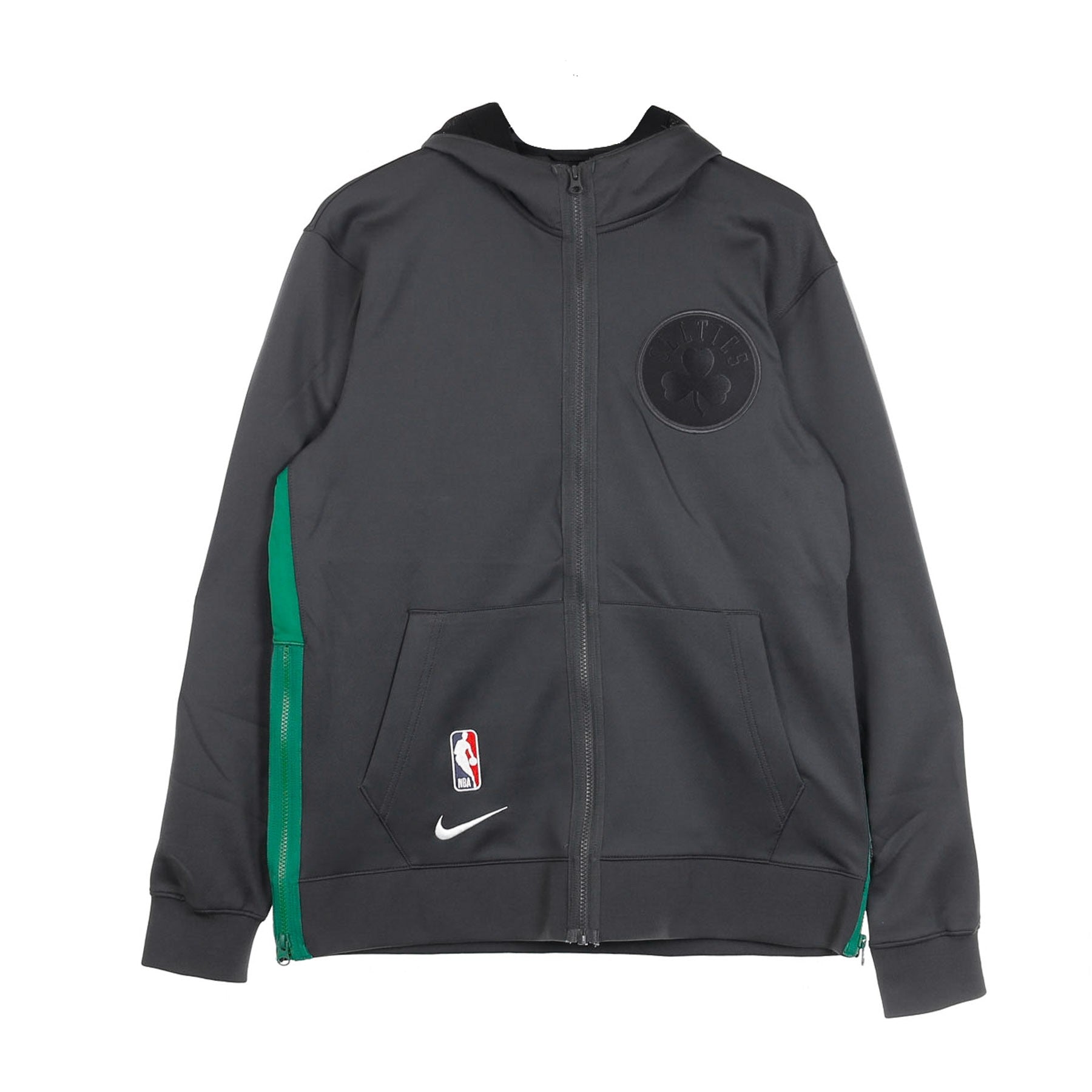 Nike Nba, Felpa Leggera Cappuccio Zip Uomo Nba Therma Flex Showtime Hoodie Boscel, Anthracite/clover/clover/white